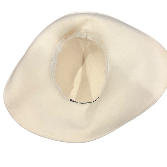 Vintage Whittall & Shon vintage wht wool designer hat with rhinestone trim - Picture 9 of 13